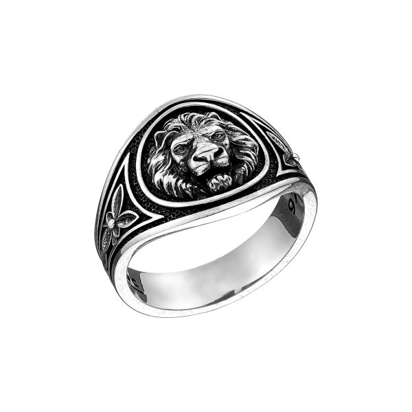 Silver Ring with Lion